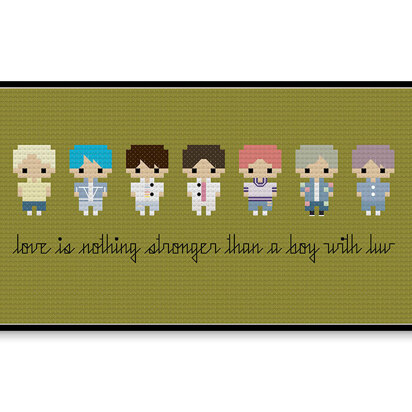 BTS Boy With Luv 2 Bite Size - PDF Cross Stitch Pattern