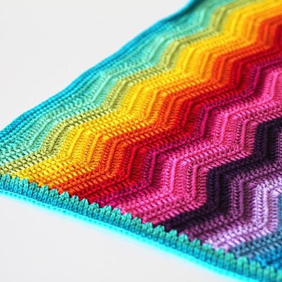 Rainbow Ripple Baby Blanket