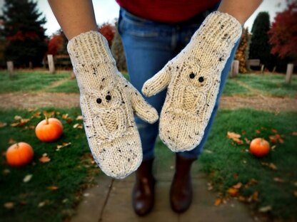 Extra Thick Owl Mittens