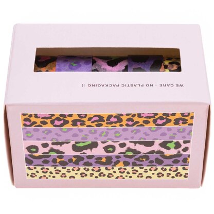 Paper Poetry Washi Tape Pack of 5 Acid Leopard Print Tapes