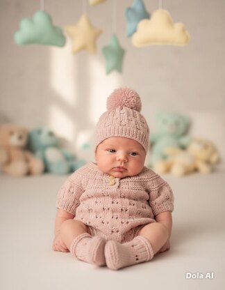 'Pippin' 3 Piece set with 8 sizes from Premature to 24 Months