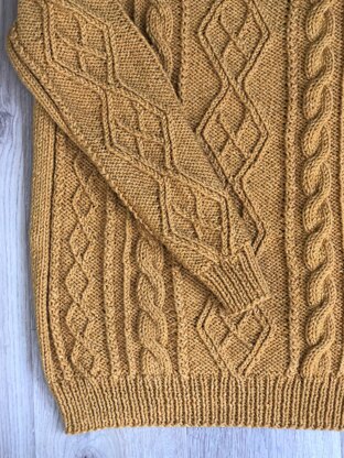 Aran Accents Raglan Sweater