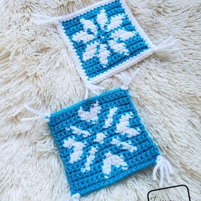 Cute Snowflakes Coasters Set