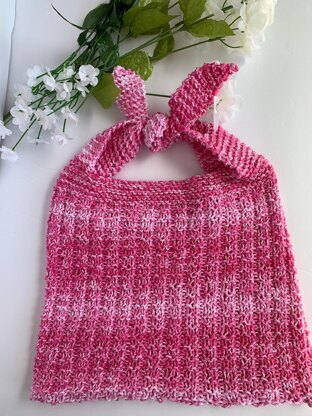 Reversible Tie Top Tote Bag