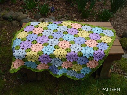 Patchwork Flowers Baby Blanket - PB-112