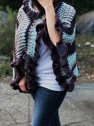 Strisce Ruffle Edge Wrap