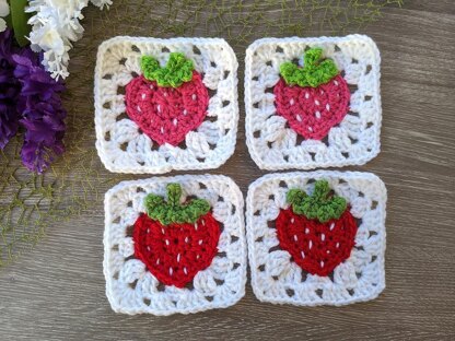 Strawberry Granny Square