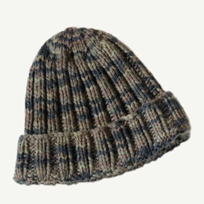 Camo Hat in Blue Sky Fibers - T4 - Downloadable PDF