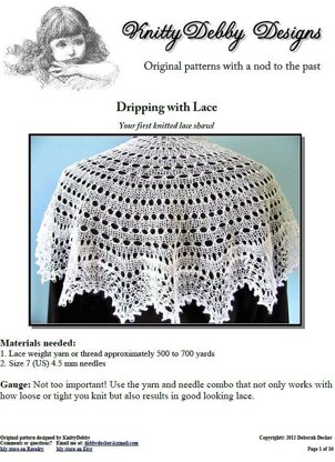 Dripping with Lace-Your First Knitted Lace Shawl