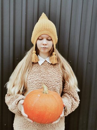 Vintage Pixie Beanie "Pompom"