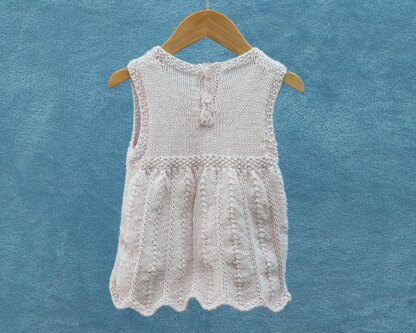 P185 Wavy Edged Chevron Dress