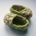 Terrific Turquoise and Lacy Lime Baby Shoes