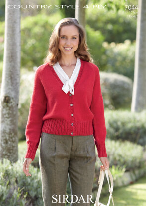 Womans Cardigan in Sirdar Country Style 4 Ply - 7044 - Downloadable PDF