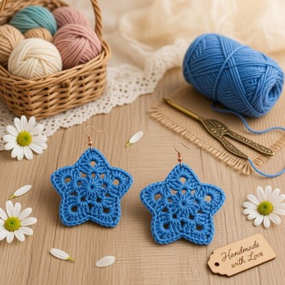 Crochet star earringsCrochet Mini Heart Pattern – PDF + Video Tutorial