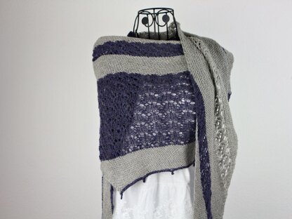 Asymmetrical Lace Triangle Shawl Knitting Pattern – PDF