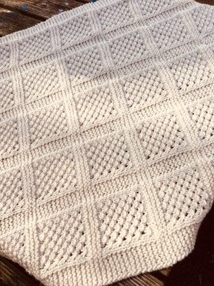 Lace Panel Blanket Knitting pattern by Knit Sew Make | LoveCrafts