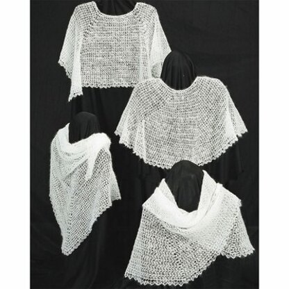 Fiber Trends AC31 Crocheted Cobweb Capelets & Shawls