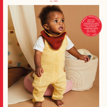 Laid Back Romper & Bib in Sirdar Snuggly 4ply - 5508 - Downloadable PDF