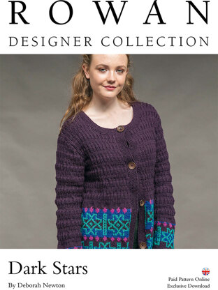 Dark Stars Cardigan in Rowan Pure Wool Worsted - D172 - Downloadable PDF