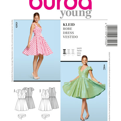 Burda Style Dress Sewing Pattern B7556 - Paper Pattern, Size 6-18