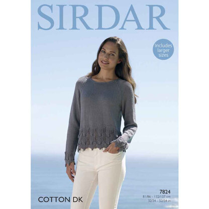 Sweater in Sirdar Cotton DK - 7824 - Leaflet