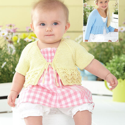Girls and Baby Cardigans in Sirdar Snuggly Baby Bamboo DK - 4434 - Downloadable PDF