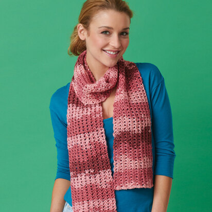Openwork Scarf in Caron Simply Soft Ombre - Downloadable PDF