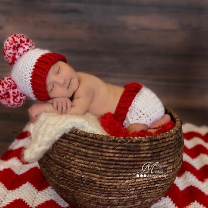 Baby Pom-Pom Hat and Diaper Cover