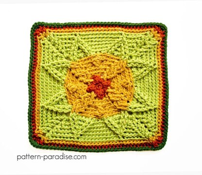 Autumn Sun Afghan Square