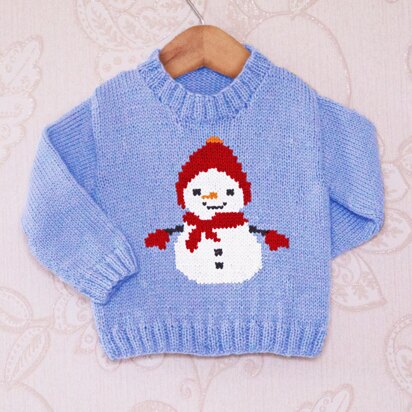 Intarsia - Snowman Chart - Childrens Sweater