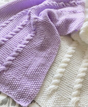 Reversible Cable Baby Blanket