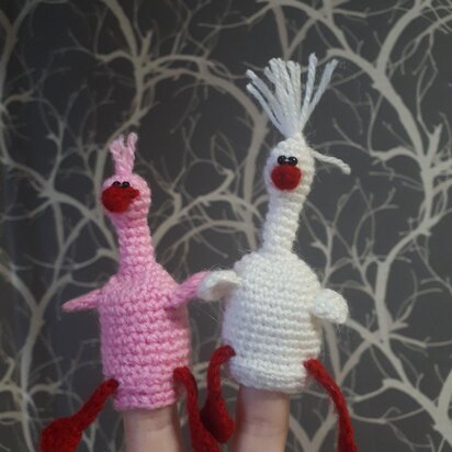 Crochet Finger puppet goose