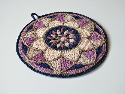 Stained Glass Mandala Potholder