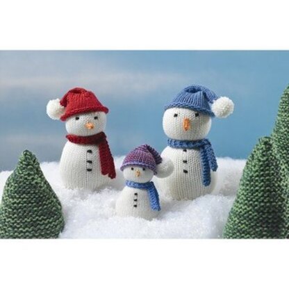 Snow Family - Toy Knitting Pattern for Christmas in Valley Superwash DK, Valley Superwash & Northampton by Valley Yarns