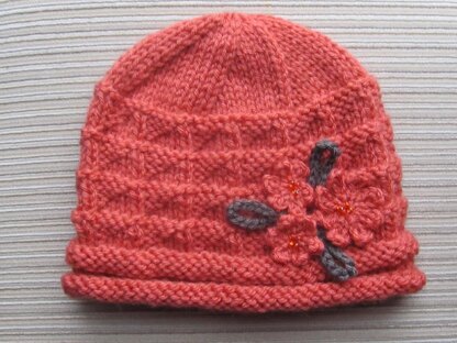 Stockinette Triangles Stitch Hat in Sizes 2 Years and Child/Teen