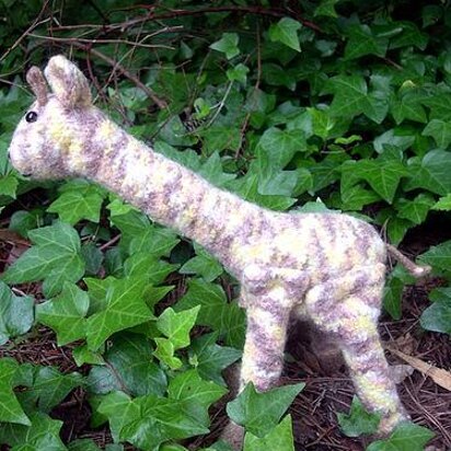 Knitted/Felted Giraffe