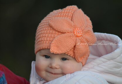 Peach Flower Hat