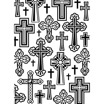 Darice Embossing Folder 4.25"X5.75" - Crosses