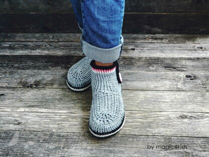 Flip-flop grey boots