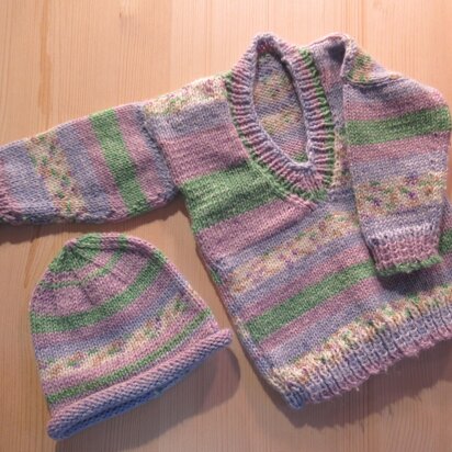 Baby Sea Drift Jumper & Beanie set