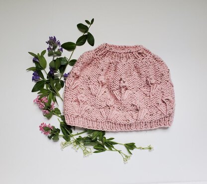 Child's Messy Bun Hat:  How Does Your Garden Grow?