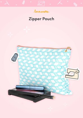 LoveCrafts Zipper Pouch Pattern - Downloadable PDF