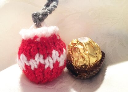 Christmas chocolate baubles for tree or garland