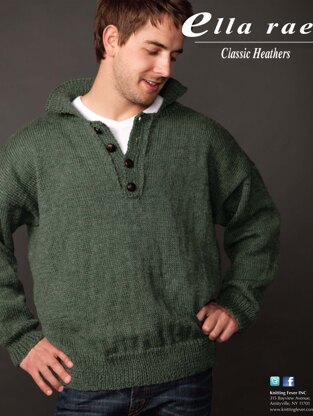 Polo Sweater in Ella Rae Classic Heathers