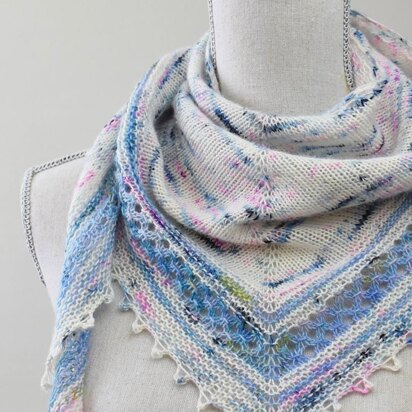 Skinny Singles Shawlette - knitting pattern
