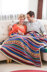 Southwestern Rainbow Throw in Red Heart Super Saver Economy Solids - LW4724 - Downloadable PDF