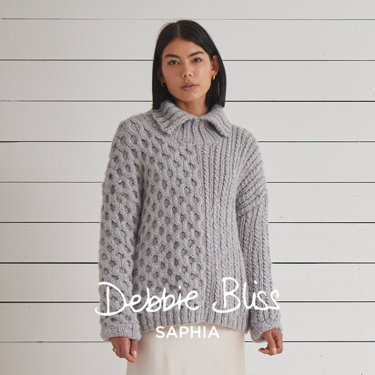 Aurelia Two Textured Sweater - Jumper KnittingPattern for Women in Debbie Bliss Saphia