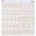 Kaisercraft Number Stickers 12"X12" 5/Pkg - Ivory 1.75"