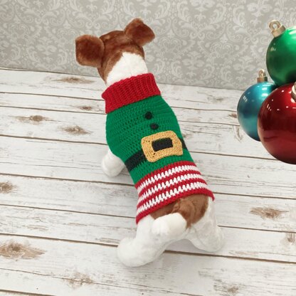 Elf Dog Sweater Crochet Pattern -485