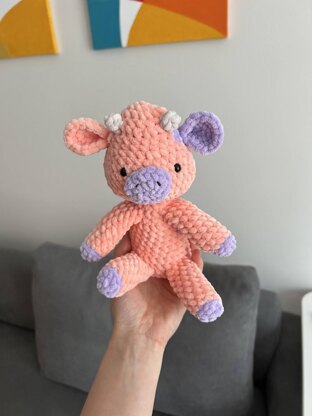 Chubby highland cow crochet pattern